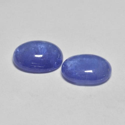 Gemas de tanzanita azul natural de 3,99 ct, corte óvalo, transparente