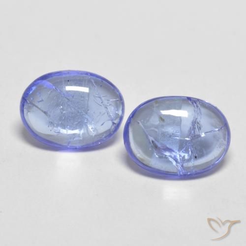 2.43ctw Natural Azul violeta tanzanita, Ovalada, Transparente