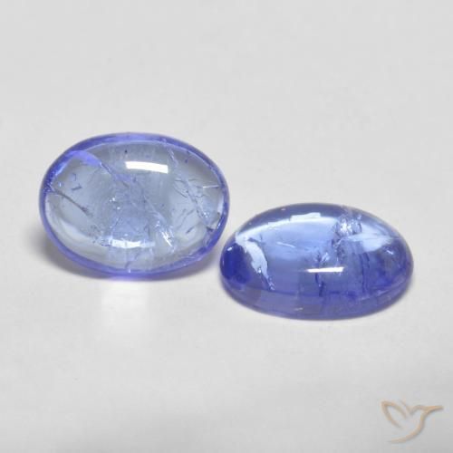 Gemas de Tanzanita Azul violeta natural de 2.43 ct, Ovalada, Transparente