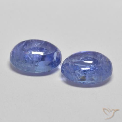 Gemas de Tanzanita Azul violeta natural de 3.84 ct, Ovalada, Transparente