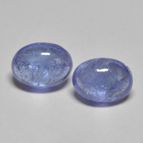 Gemas de tanzanita azul natural de 3,03 ct, corte óvalo, transparente