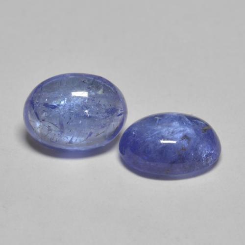 Gemas de tanzanita azul natural de 3,03 ct, corte óvalo, transparente