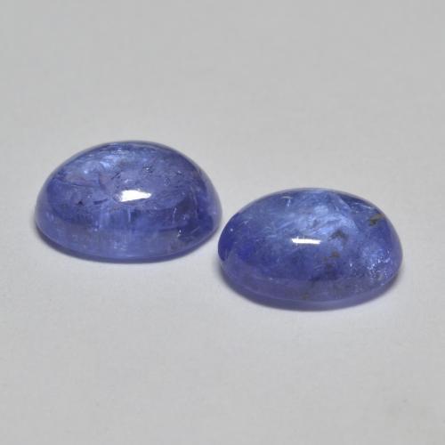 Gemas de tanzanita azul natural de 3,03 ct, corte óvalo, transparente