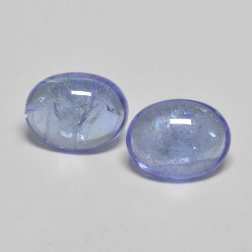 Gemas de tanzanita Azul intenso natural de 2.44 ct, Corte Óvalo, Transparente