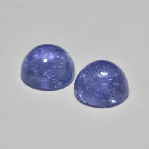 Gemas de tanzanita azul natural de 1,33 ct, corte redondo, translúcido