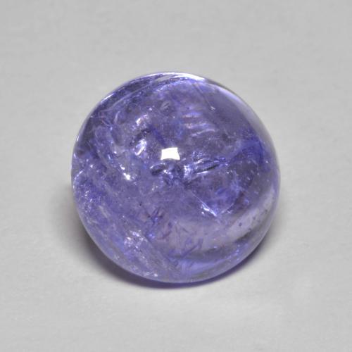 Tanzanita azul natural de 3,24 ct, corte redondo, transparente