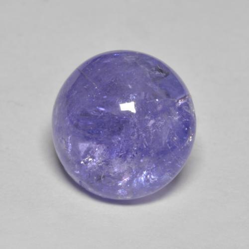 Tanzanita azul natural de 3,51 ct, corte redondo, translúcido