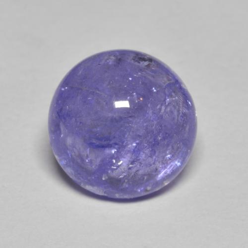 Tanzanita azul natural de 3,51 ct, corte redondo, translúcido
