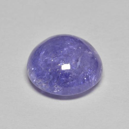 Tanzanita azul natural de 3,51 ct, corte redondo, translúcido