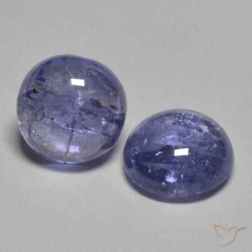 Gemas de Tanzanita Azul plateado natural de 2.01 ct, Redondo, Transparente