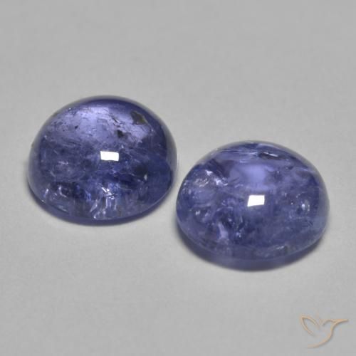 Gemas de Tanzanita Azul plateado natural de 2.01 ct, Redondo, Transparente