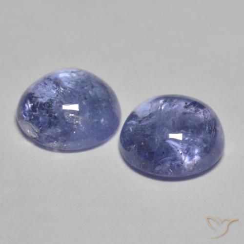 Gemas de Tanzanita Azul plateado natural de 1.79 ct, Redondo, Transparente