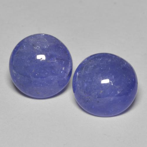 Gemas de tanzanita azul natural de 6,26 ct, corte redondo, translúcido