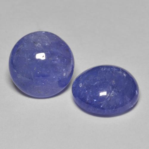 Gemas de tanzanita azul natural de 6,26 ct, corte redondo, translúcido