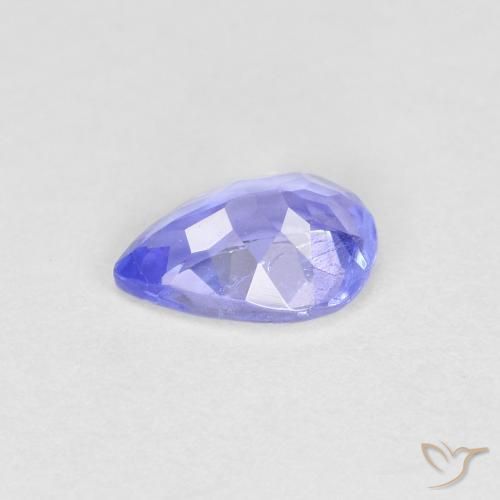 Tanzanita Azul medio natural de 0.48 ct, En forma de pera, VS