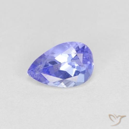 Tanzanita Azul violeta natural de 0.42 ct, En forma de pera, VS