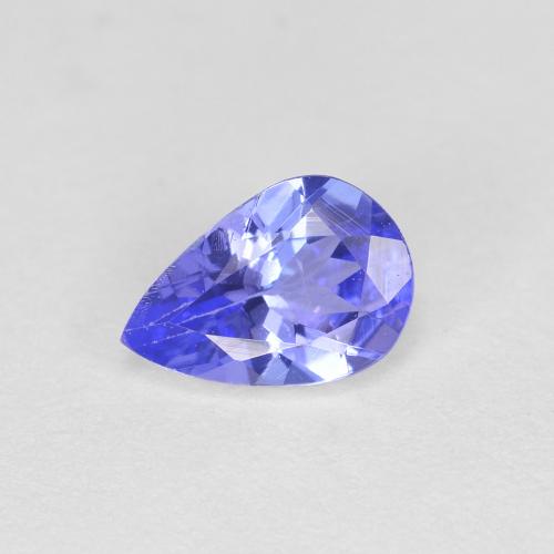Tanzanita azul natural de 0,45 ct, en forma de pera, VS