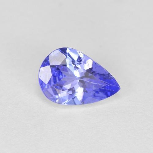 Tanzanita azul natural de 0,45 ct, en forma de pera, VS