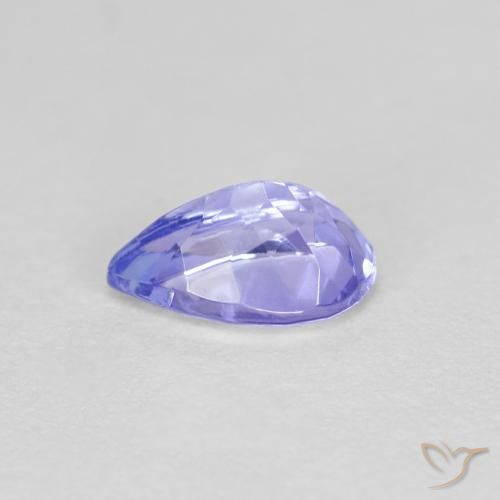 Tanzanita Azul medio natural de 0.46 ct, En forma de pera, VVS-VS