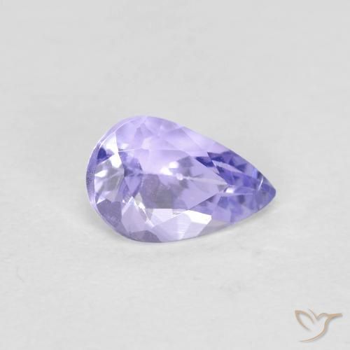Tanzanita Azul claro natural de 0.44 ct, En forma de pera, VVS-VS