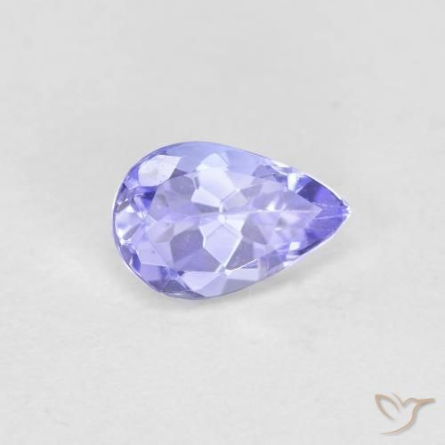Tanzanita Azul claro natural de 0.42 ct, En forma de pera, VVS-VS