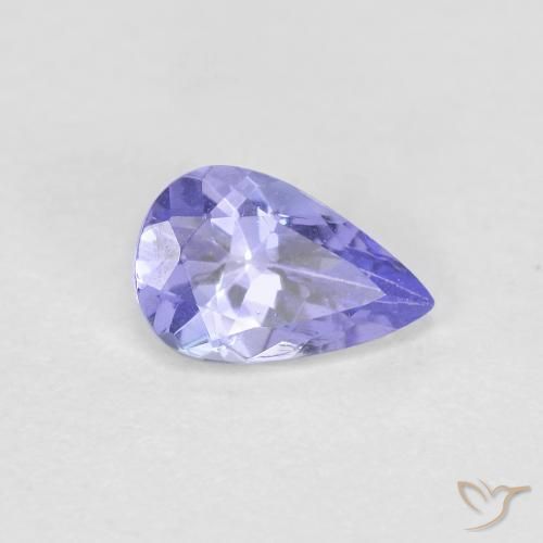 Tanzanita Azul claro natural de 0.41 ct, En forma de pera, VVS-VS