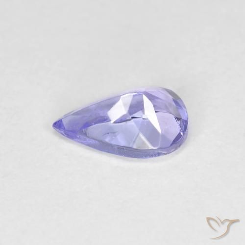 Tanzanita Azul claro natural de 0.41 ct, En forma de pera, VVS-VS