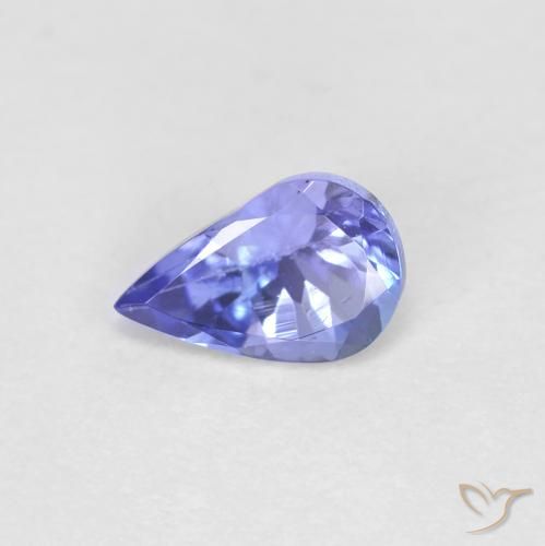 0.42ct Natural Azul violeta intenso Tanzanita, En forma de pera, VVS-VS