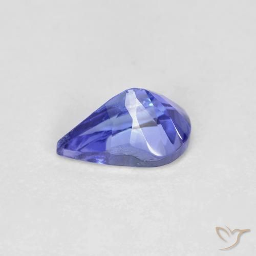 Tanzanita Azul violeta intenso natural de 0.42 ct, En forma de pera, VVS-VS