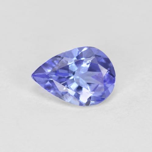 Tanzanita azul natural de 0,43 ct, en forma de pera, VVS-VS