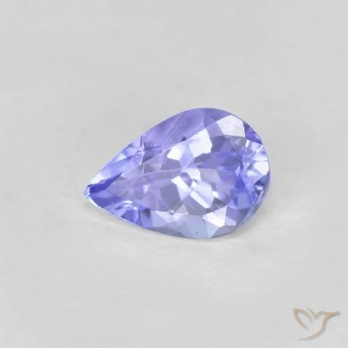 0.40ct Natural Azul violeta intenso tanzanita, En forma de pera, VVS-VS