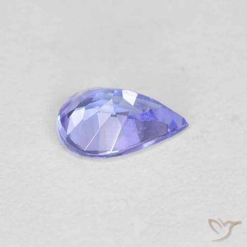 Tanzanita Azul violeta intenso natural de 0.40 ct, En forma de pera, VVS-VS