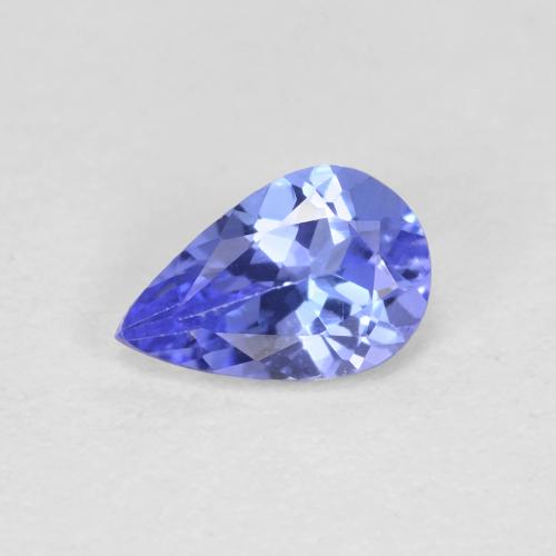 Tanzanita azul natural de 0,42 ct, en forma de pera, VVS-VS