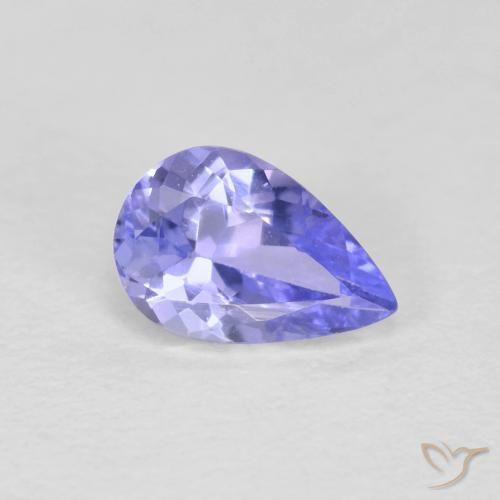 Tanzanita Azul violeta natural de 0.47 ct, En forma de pera, VVS-VS