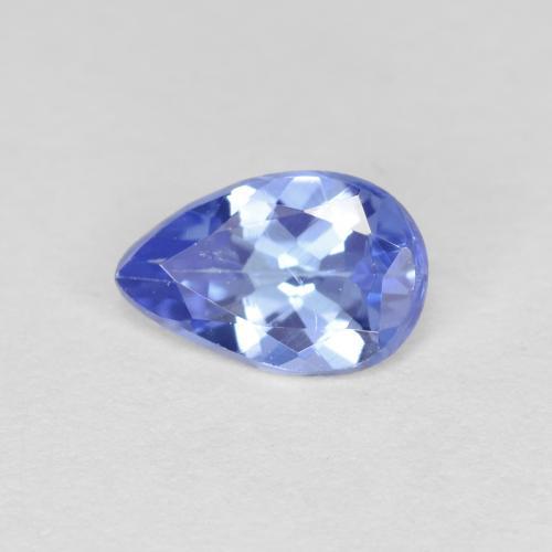 Tanzanita azul natural de 0,42 ct, en forma de pera, VVS-VS