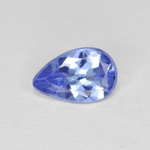 Tanzanita azul natural de 0,42 ct, en forma de pera, VVS-VS