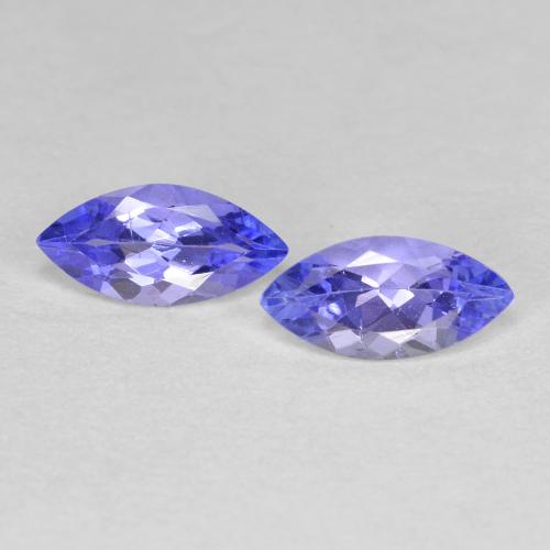 Gemas de tanzanita azul natural de 0,75 ct, marquesa, VS