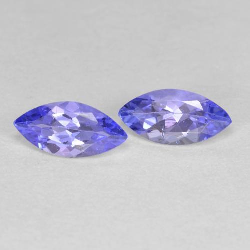 Gemas de tanzanita azul natural de 0,75 ct, marquesa, VS