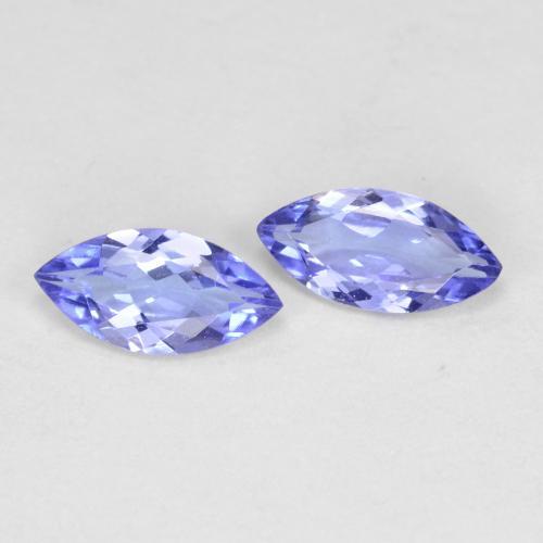 Gemas de tanzanita Azul violeta intenso natural de 0.66 ct, Marquesa, VVS-VS