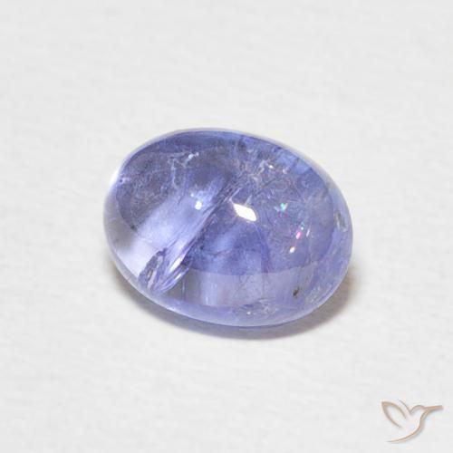 Tanzanita Azul violeta intenso natural de 1.83 ct, Ovalada, Transparente