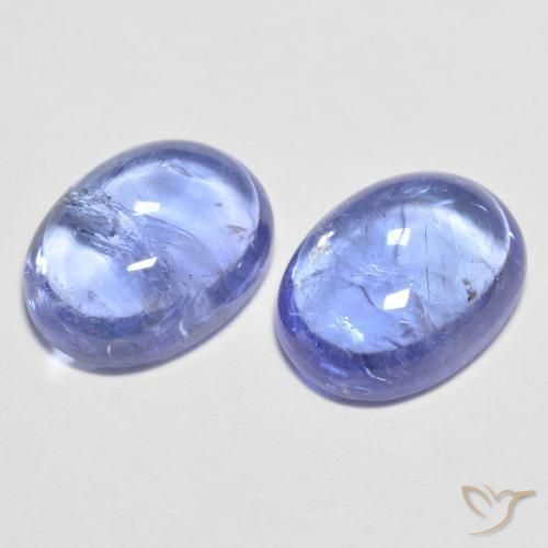 Gemas de Tanzanita Azul púrpura eléctrico natural de 3.14 ct, Ovalada, Transparente