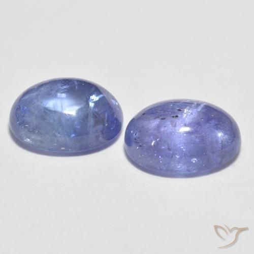 Gemas de Tanzanita Azul púrpura eléctrico natural de 3.14 ct, Ovalada, Transparente