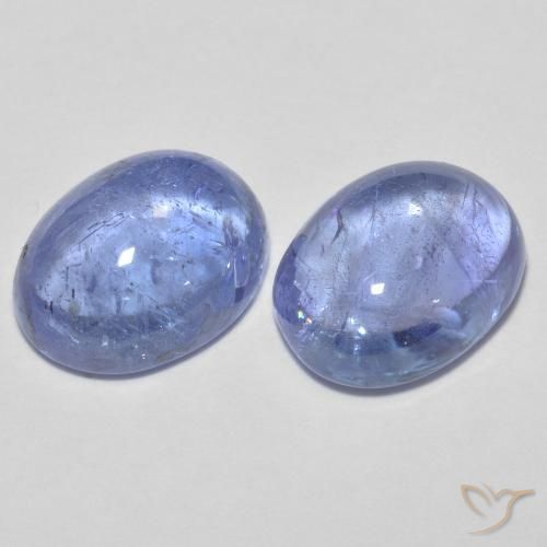 Gemas de Tanzanita Celeste natural de 3.62 ct, Ovalada, Transparente
