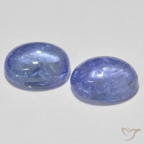 Gemas de Tanzanita Celeste natural de 3.62 ct, Ovalada, Transparente