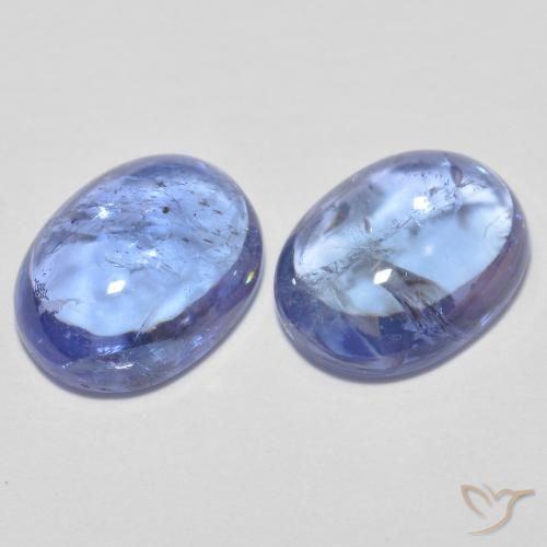 Gemas de Tanzanita Azul claro natural de 3.04 ct, Ovalada, Transparente