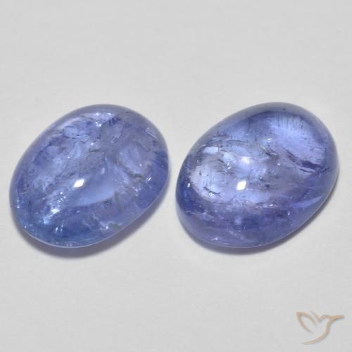 Gemas de Tanzanita Azul violeta claro natural de 3.11 ct, Ovalada, Transparente
