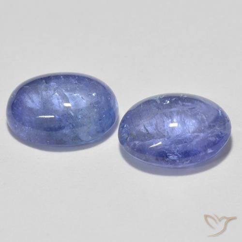 Gemas de Tanzanita Azul violeta claro natural de 3.11 ct, Ovalada, Transparente