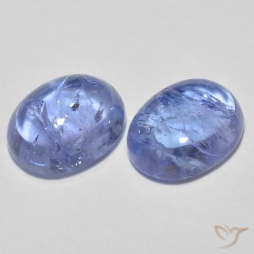 3.64ctw Natural Azul púrpura claro tanzanita, Ovalada, Transparente