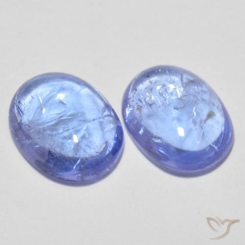 Gemas de Tanzanita Azul claro natural de 2.88 ct, Ovalada, Transparente