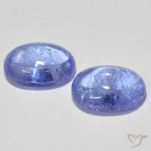 Gemas de Tanzanita Azul claro natural de 2.88 ct, Ovalada, Transparente